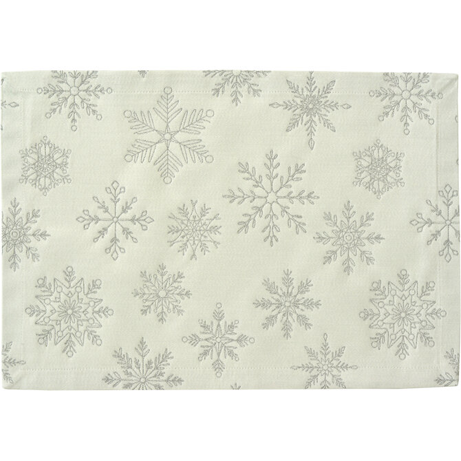 Sander placemat Cristallo Luce 35x50 Fb. 21 - Ecru/Silver