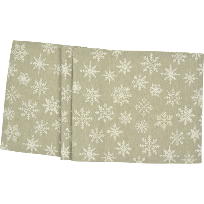 Sander tafelloper Cristallo Buio 50x140 Fb. 27 - Taupe