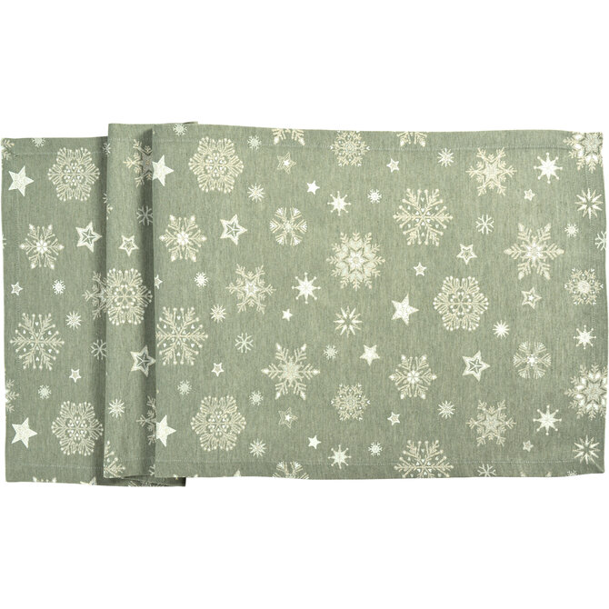 Sander tafelloper Cristallo Neve 50x140 Fb. 32 - Jade