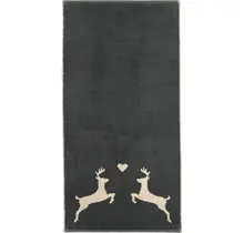 Cawö Alpenchic Edition Hert 6228 Gastendoekje 30x50 grijs