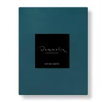 Dommelin Topper Hoeslaken Uni Satijn 600tc 748 Azuur 100x210/9