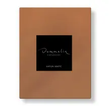 Dommelin Topper Hoeslaken Uni Satijn 600tc 722 Cognac 80x220/9