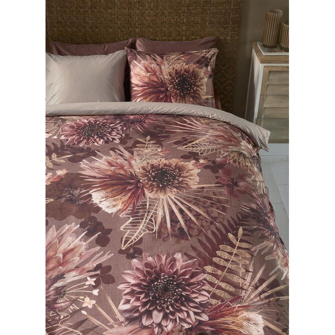 Riviera Maison Protea dekbedovertrek 200x200/220 Terra