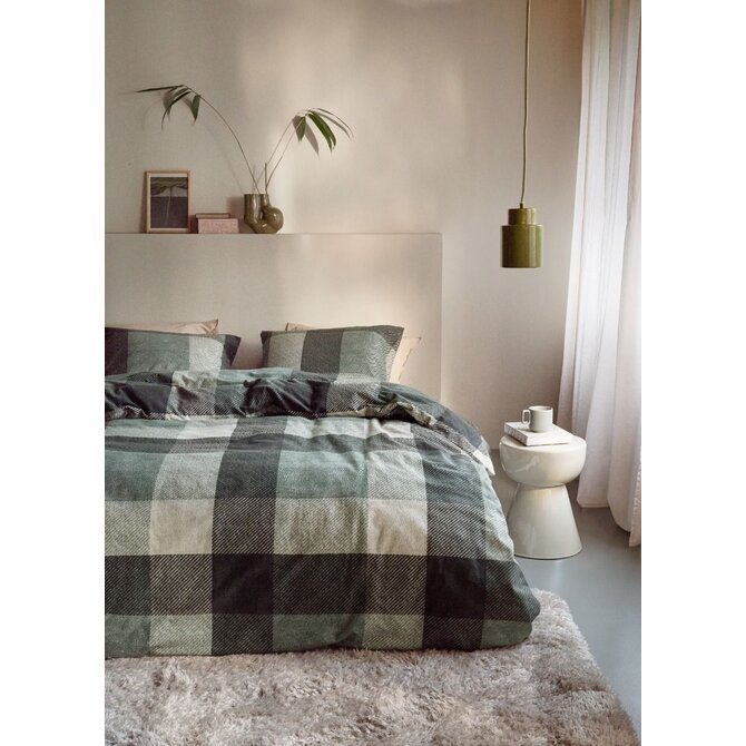 Beddinghouse Dario dekbedovertrek 200x200/220 Groen