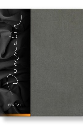 Dommelin Hoeslaken Uni Percal 200TC 554 Leisteengrijs 90x210/30