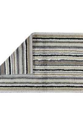 Cawö Badmat Gestreept Keerbaar 7048 37-Kiezel 70x120