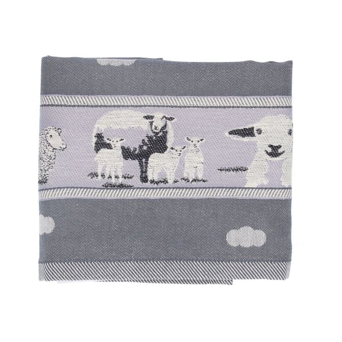 Bunzlau Castle Sheep theedoek 65x65 Anthracite