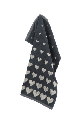 Bunzlau Castle Hearts keukendoek 53x60 Anthracite