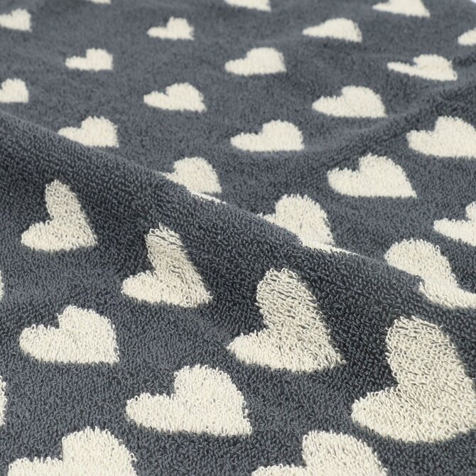 Bunzlau Castle Hearts keukendoek 53x60 Anthracite