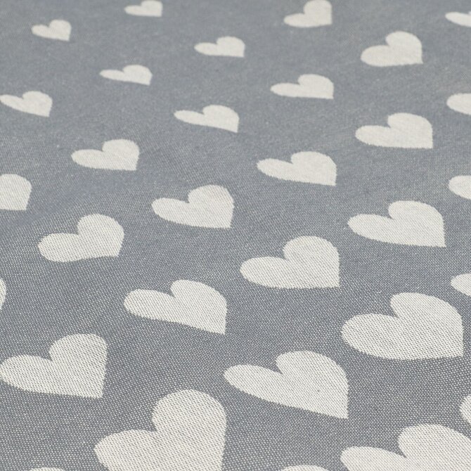 Bunzlau Castle Hearts theedoek 65x65 Anthracite