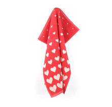 Bunzlau Castle Hearts keukendoek 53x60 Red
