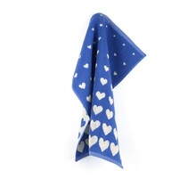 Bunzlau Castle Hearts keukendoek 53x60 Royal Blue