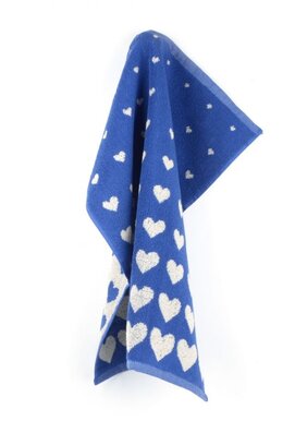 Bunzlau Castle Hearts keukendoek 53x60 Royal Blue