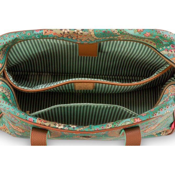 Pip Studio Tovy Weekend Bag Small Jabali Green 40x15x30cm