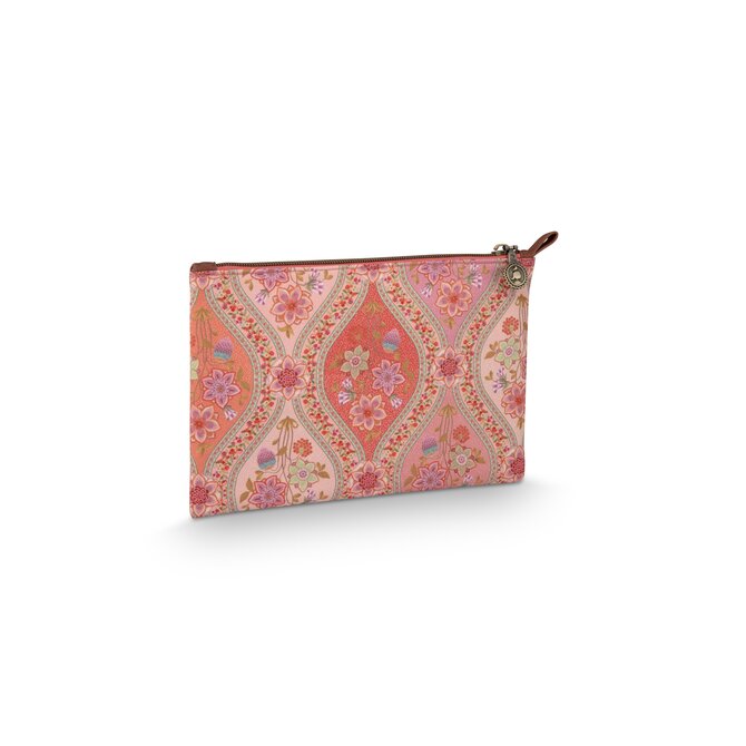 Pip Studio Charly Cosmetic Flat Pouch Medium Ornamento Orange 24x1x15.5cm