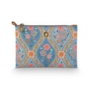 Pip Studio Pip Studio Charly Cosmetic Flat Pouch Medium Ornamento Blue 24x1x15.5cm