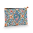 Pip Studio Pip Studio Charly Cosmetic Flat Pouch Medium Ornamento Blue 24x1x15.5cm