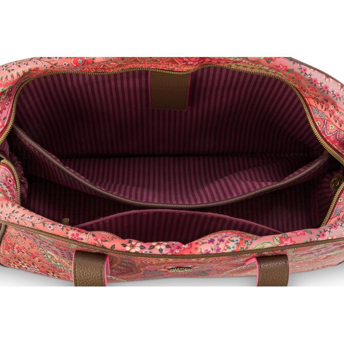 Pip Studio Tovy Weekend Bag Small Jabali Red 40x15x30cm