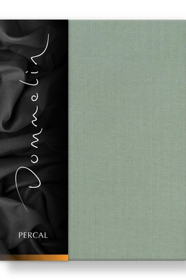 Dommelin Hoeslaken Uni Percal 200TC 551 Spargroen 100x200/30