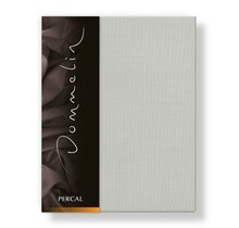 Dommelin Hoeslaken Uni Percal 200TC 523 Zilver 90x200/30