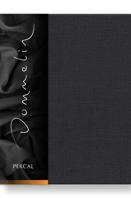 Dommelin Hoeslaken Uni Percal 200TC 556 Steenkool 90x200/30