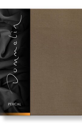 Dommelin Hoeslaken Uni Percal 200TC 574 Cappuccino 90x200/30