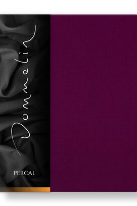 Dommelin Hoeslaken Uni Percal 200TC 582 Aubergine 90x200/30