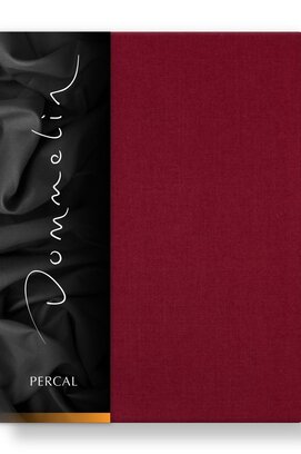 Dommelin Hoeslaken Uni Percal 200TC 580 Rosso 120x200/30