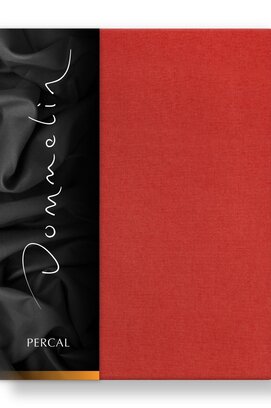 Dommelin Hoeslaken Uni Percal 200TC 577 Terracotta 160x200/30