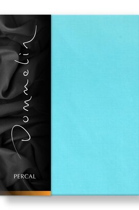 Dommelin Hoeslaken Uni Percal 200TC 569 Aquamarijn 90x200/30