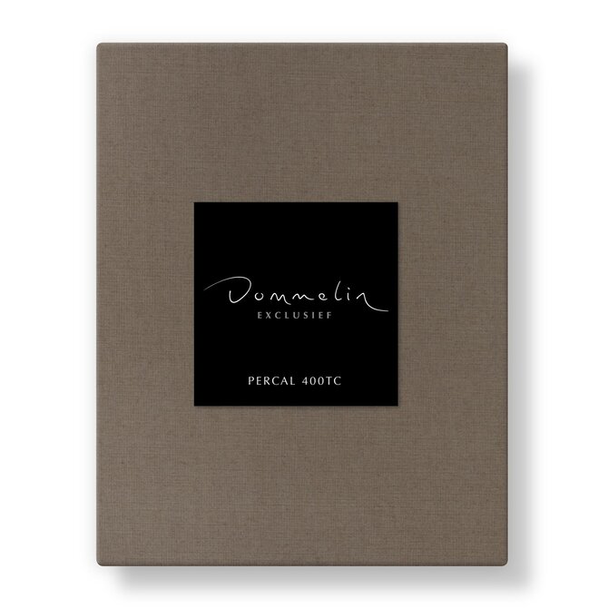 Dommelin Topper Hoeslaken Uni Percal 400TC 719 Truffel 100x220/9