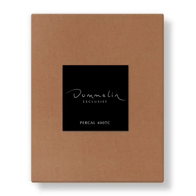 Dommelin Topper Hoeslaken Uni Percal 400tc 722 Cognac 140x220/9