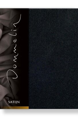 Dommelin Hoeslaken Uni Satijn 300TC 533  Zwart 180x210/30