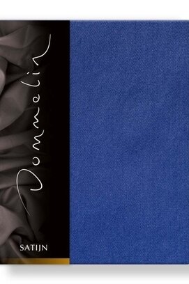 Dommelin Hoeslaken Uni Satijn 300TC 576 Jeansblauw 120x200/30