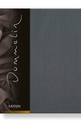 Dommelin Hoeslaken Uni Satijn 300TC 555 Olifantgrijs 180x220/30