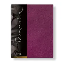 Dommelin Hoeslaken Uni Satijn 300TC 582 Aubergine 120x200/30