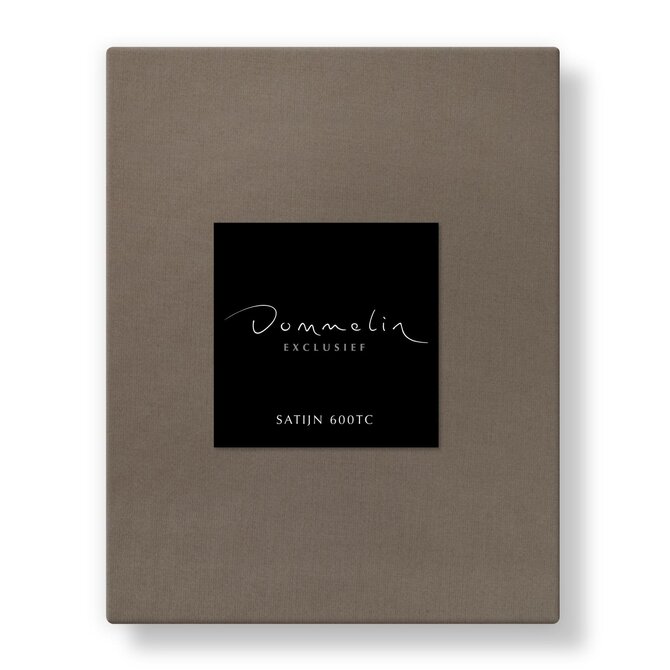 Dommelin Topper Hoeslaken Uni Satijn 600TC 719 Truffel 160x220/9