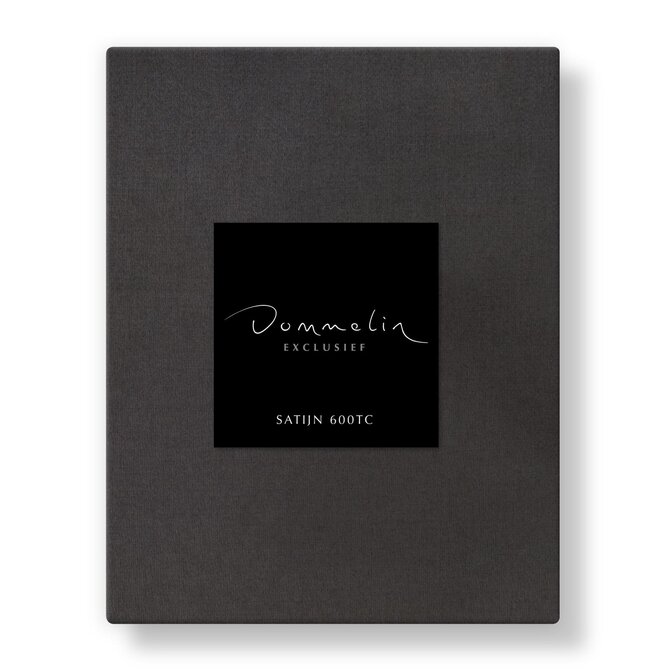 Dommelin Hoeslaken Uni Satijn 600TC 787 Basalt 80x210/30
