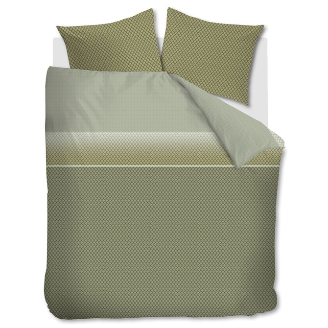 Beddinghouse Dekbedovertrek Riven Groen 200x200/220 cm