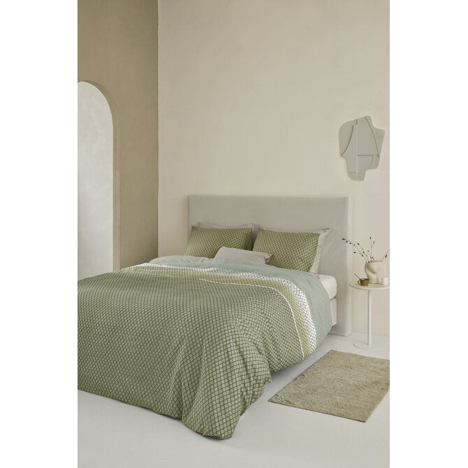 Beddinghouse Dekbedovertrek Riven Groen 240x200/220 cm