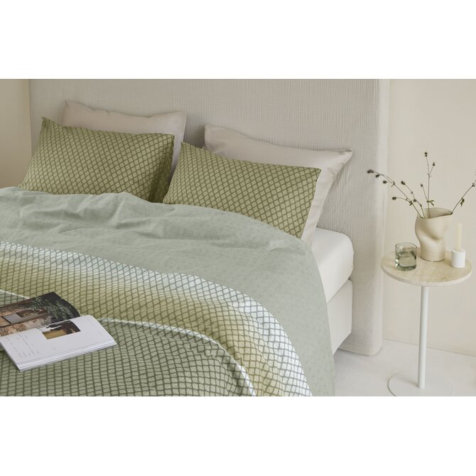 Beddinghouse Dekbedovertrek Riven Groen 240x200/220 cm