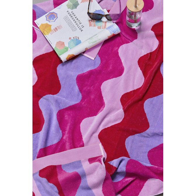 KAAT Amsterdam Strandlaken Waves Multi 100x180 cm