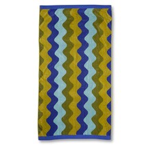 KAAT Amsterdam Strandlaken Waves Blauw Groen 100x180 cm