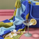 KAAT Amsterdam KAAT Amsterdam Strandlaken Waves Blauw Groen 100x180 cm