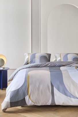 Kardol by Beddinghouse Dekbedovertrek Archi Blauwgrijs 200x200/220 cm