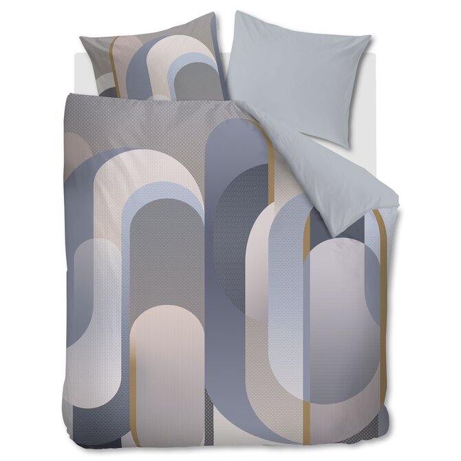 Kardol by Beddinghouse Dekbedovertrek Archi Blauwgrijs 200x200/220 cm