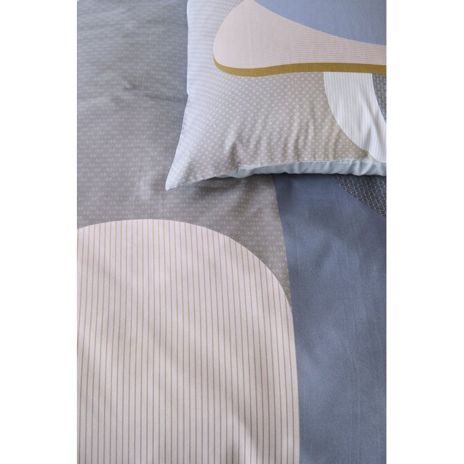 Kardol by Beddinghouse Dekbedovertrek Archi Blauwgrijs 140x200/220 cm