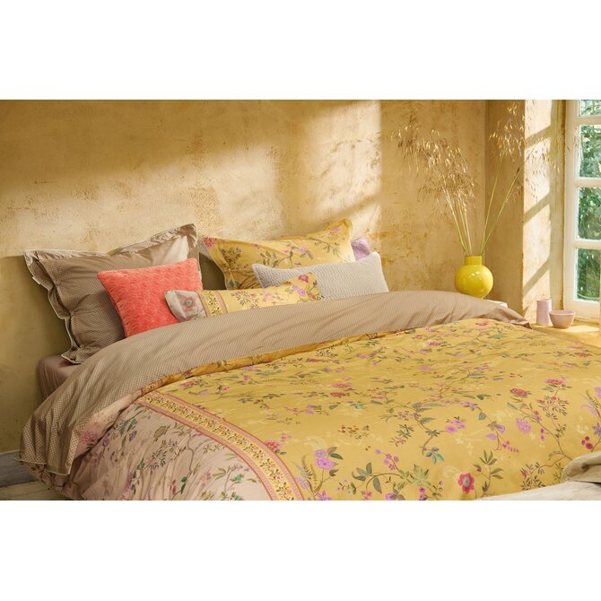 Pip Studio Dekbedovertrek  Bodhi Flower Geel 240x200/220 cm