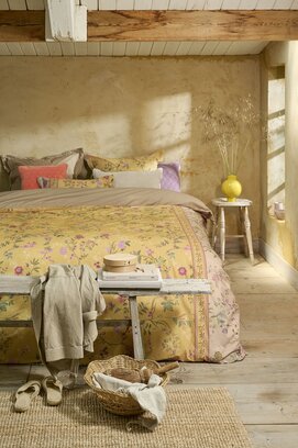 Pip Studio Dekbedovertrek  Bodhi Flower Geel 200x200/220 cm