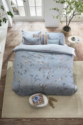 Pip Studio Dekbedovertrek  Bamboo Blossom Licht blauw 240x200/220 cm